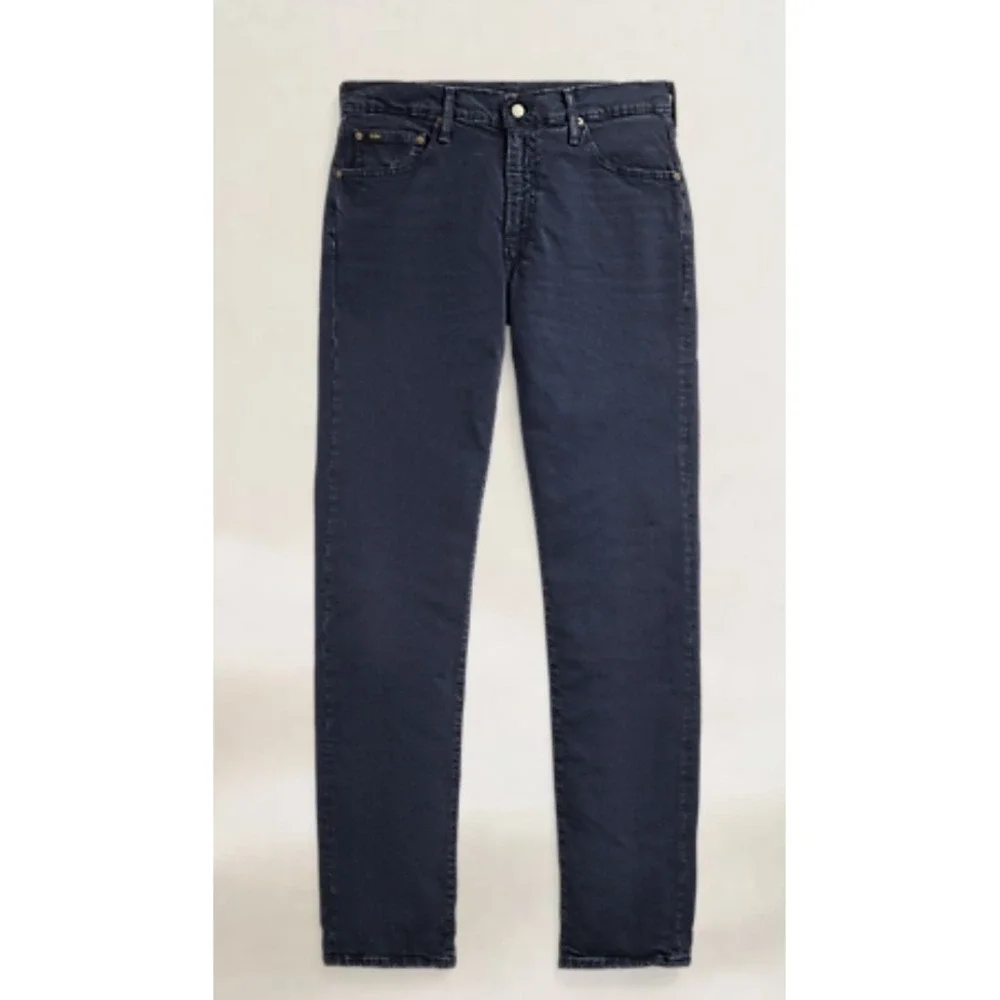 Polo Ralph Lauren Varick Slim Straight Blue Jeans Pants 5 Pocket Mens Size 50x30